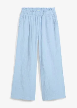 bonprix Hosen|Bekleidung·Kleider^Musselin-Culotte aus Baumwolle hellblau
