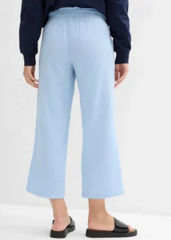 bonprix Hosen|Bekleidung·Kleider^Musselin-Culotte aus Baumwolle hellblau