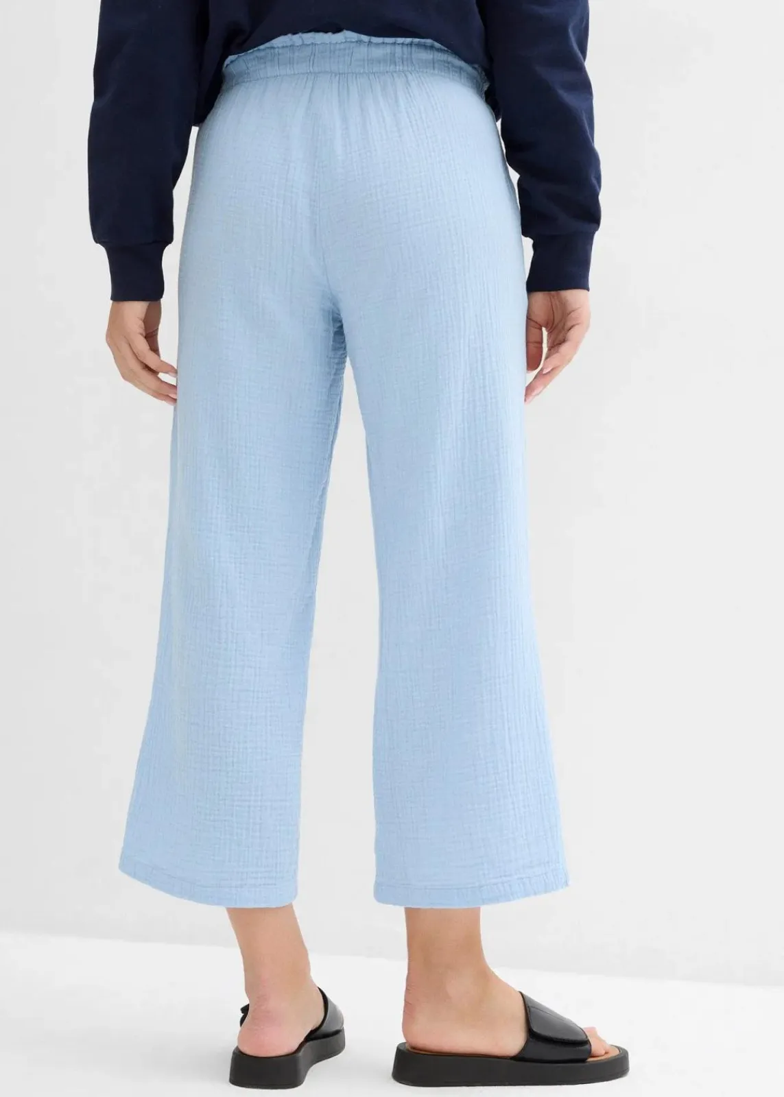 bonprix Hosen|Bekleidung·Kleider^Musselin-Culotte aus Baumwolle hellblau