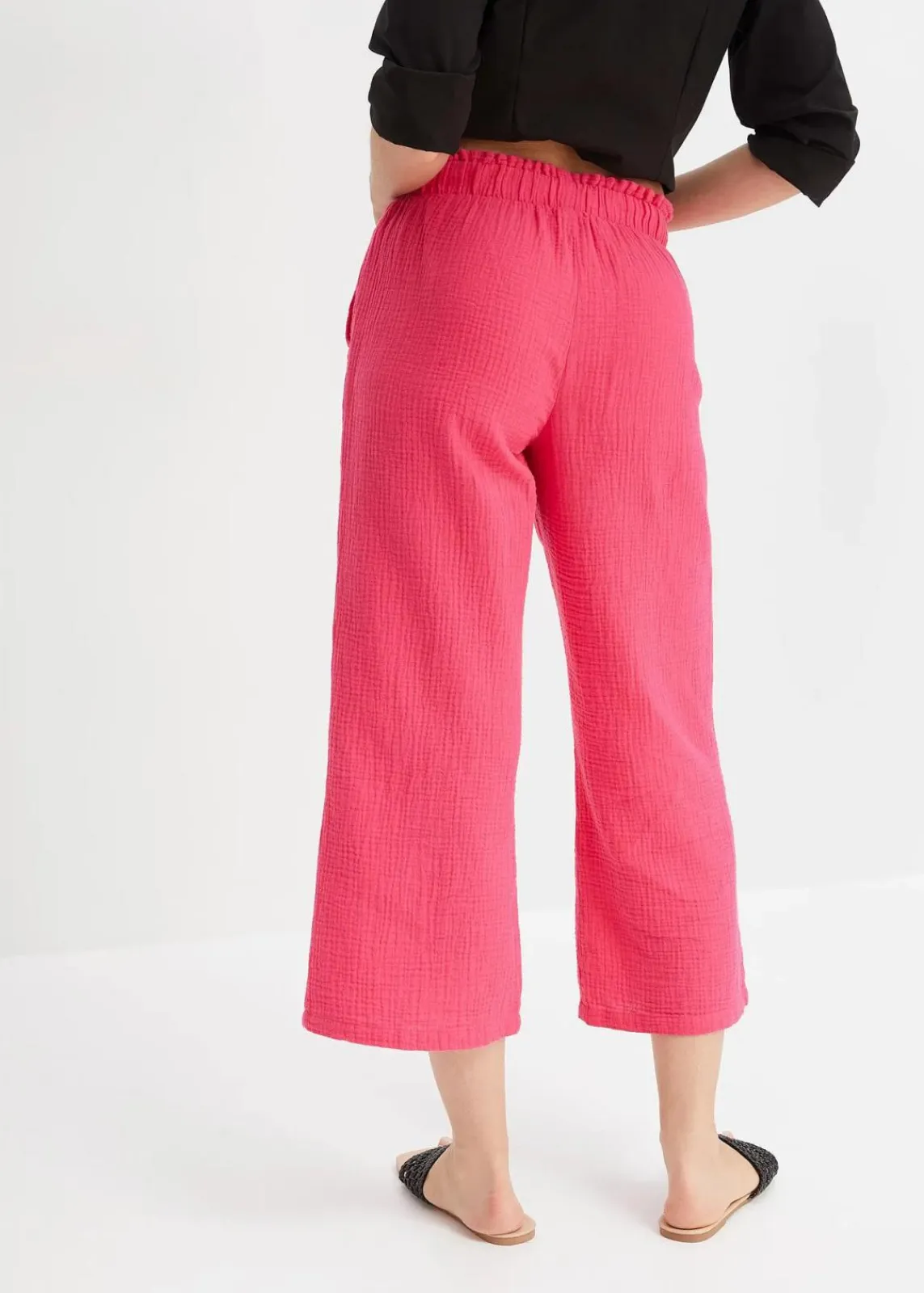 bonprix Hosen|Bekleidung·Kleider^Musselin-Culotte aus Baumwolle dunkelpink