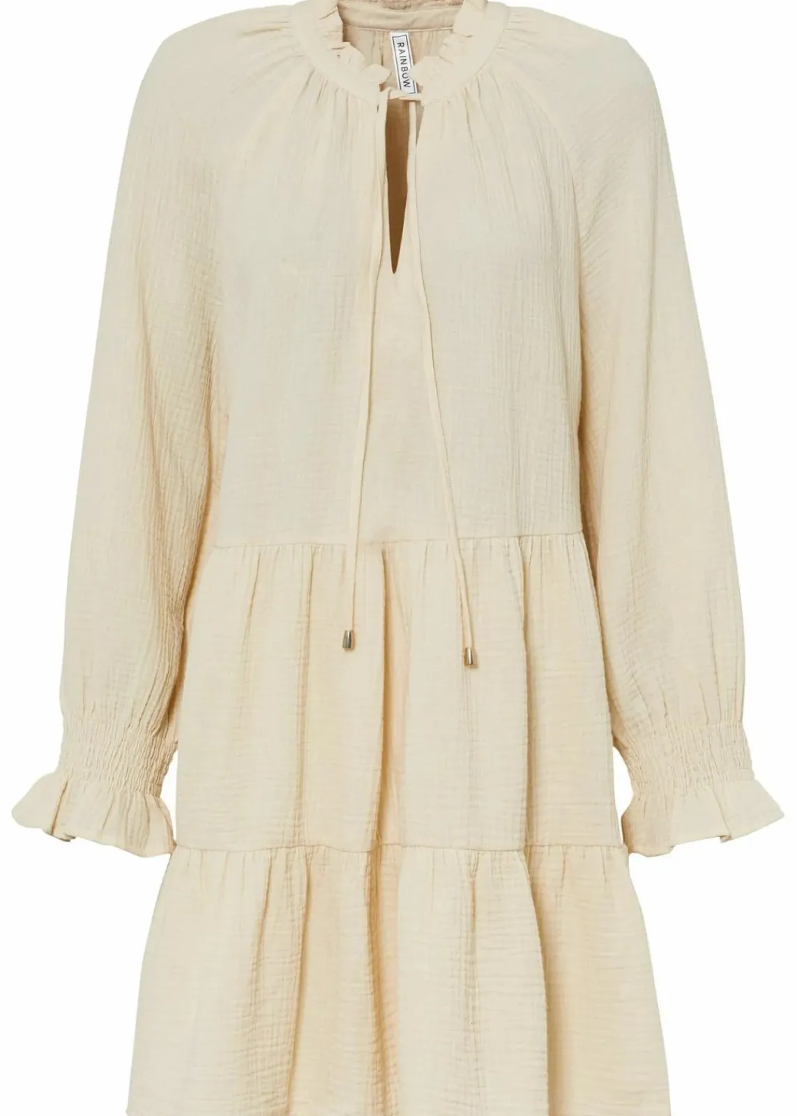 bonprix Bekleidung·Pullover & Strickjacken|Kleider^Musselin-Kleid kieselbeige