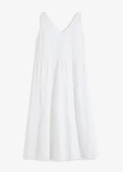 bonprix Bekleidung·Pullover & Strickjacken|Kleider^Musselin-Kleid aus reiner Baumwolle weiß