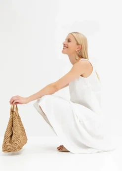 bonprix Bekleidung·Pullover & Strickjacken|Kleider^Musselin-Kleid aus reiner Baumwolle weiß