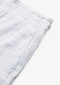 bonprix Hosen|Shorts^Musselin-Shorts aus reiner Baumwolle weiß