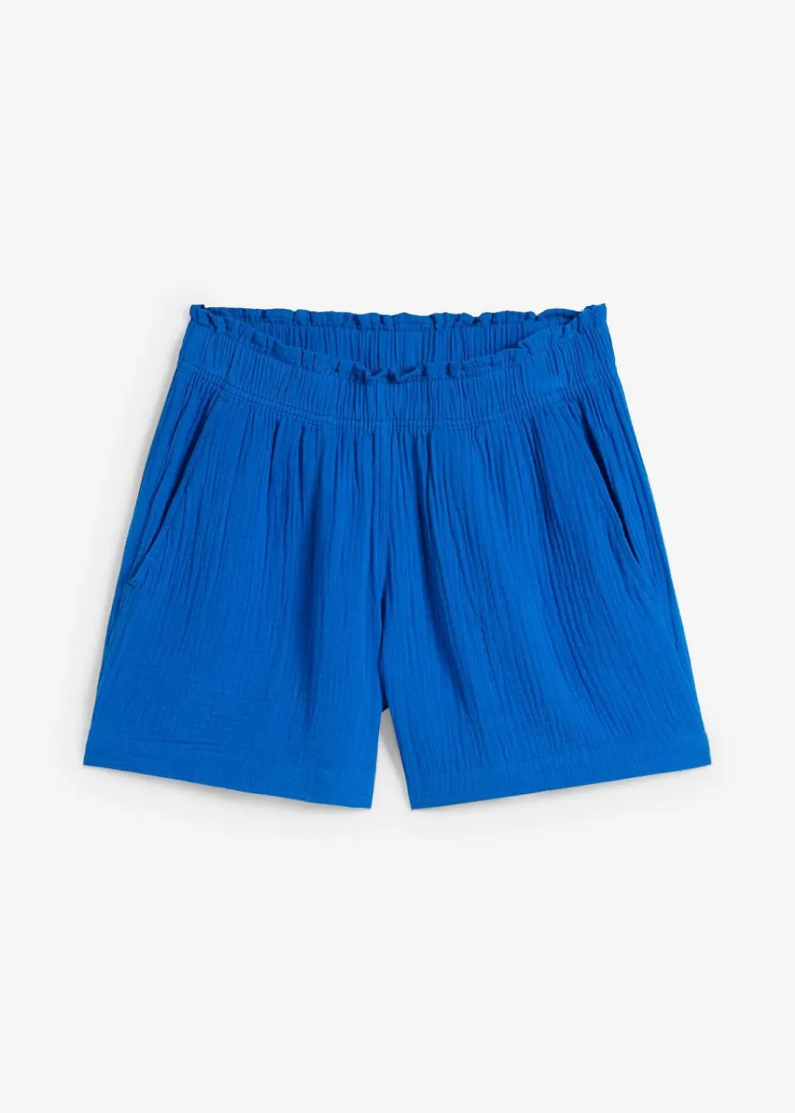 bonprix Hosen|Shorts^Musselin-Shorts aus reiner Baumwolle azurblau