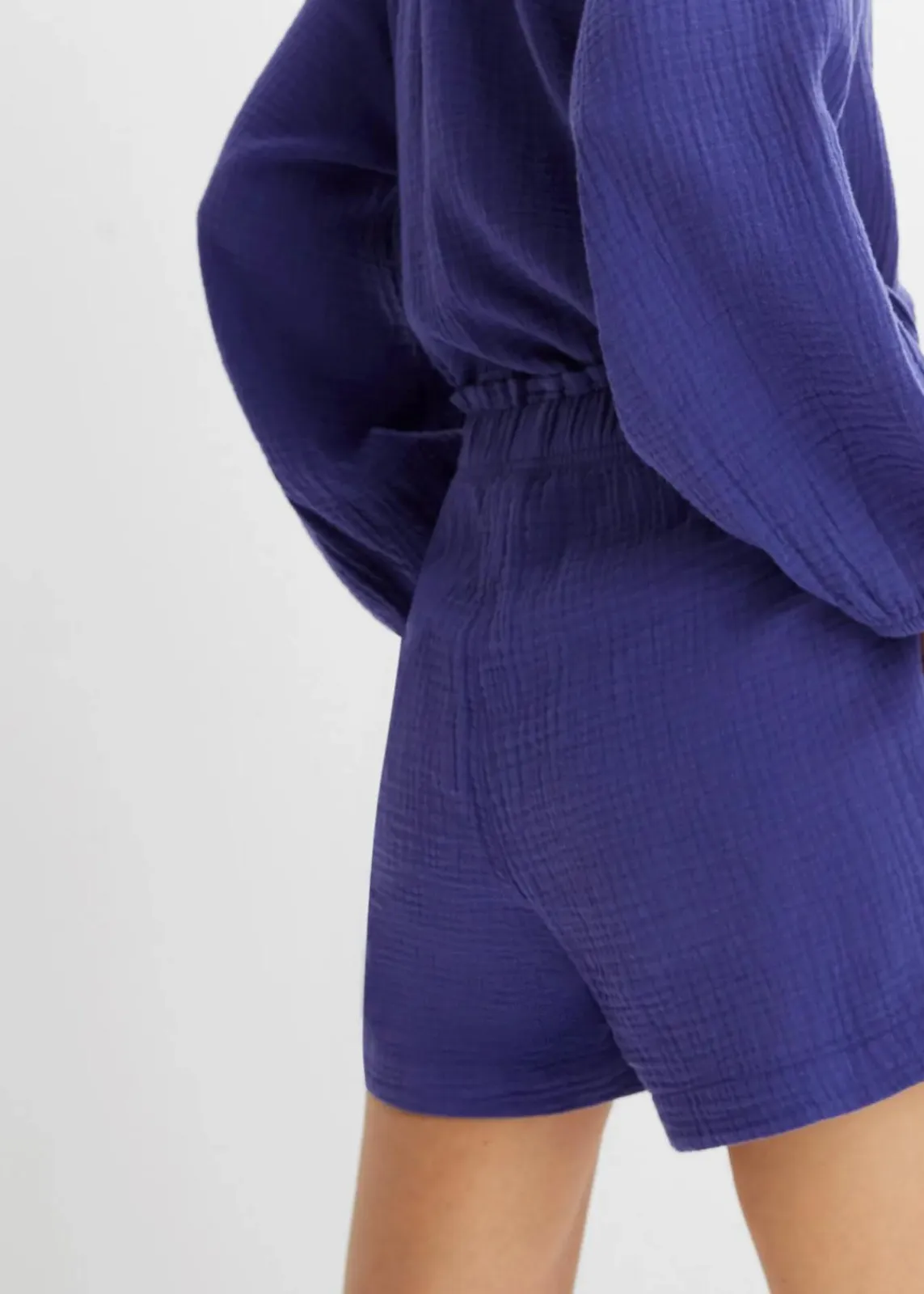 bonprix Bekleidung·Outdoorbekleidung|Bekleidung·Kleider^Musselin-Shorts aus reiner Baumwolle blauviolett