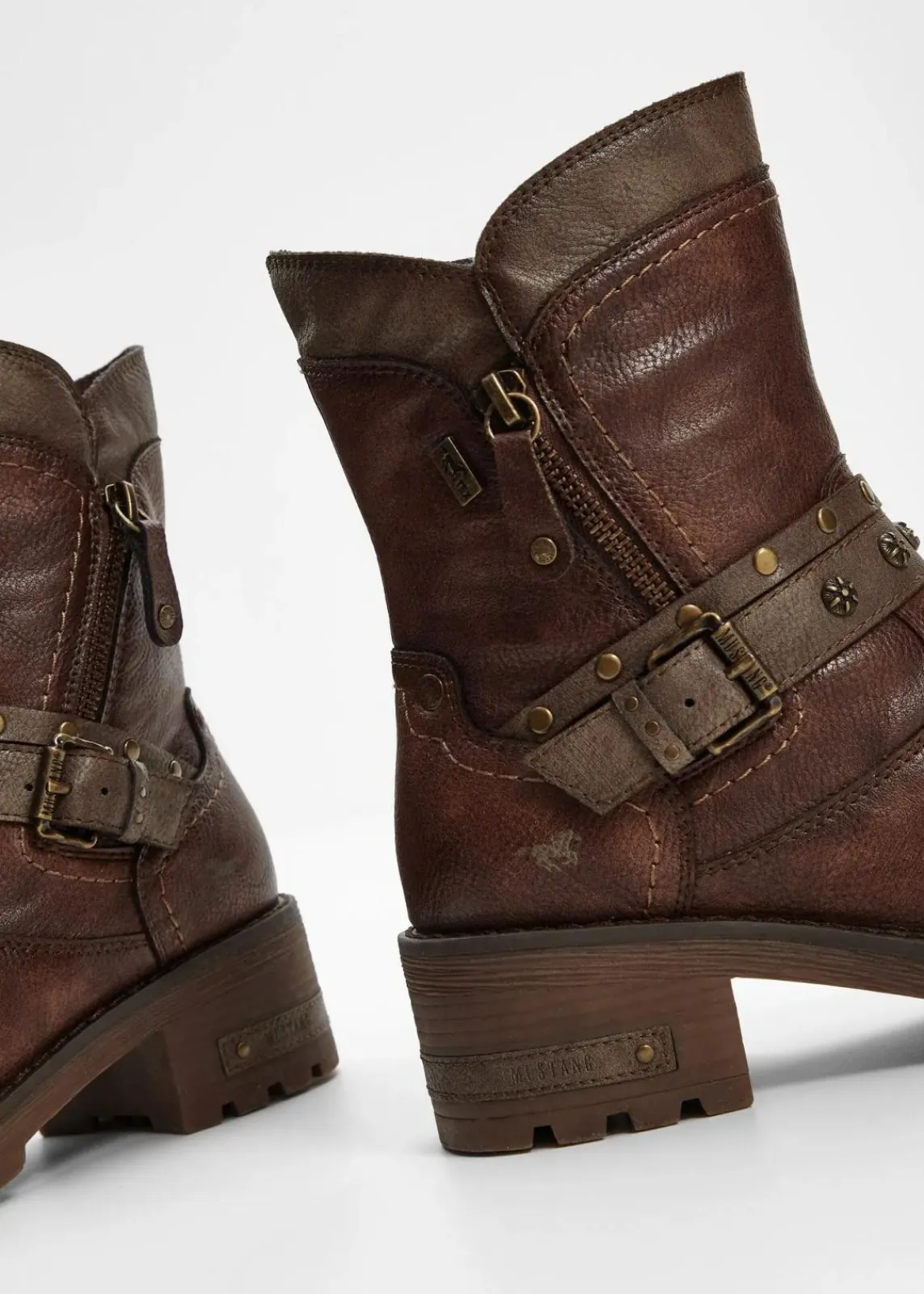 Mustang High Heels|Boots^Biker-Boots braun