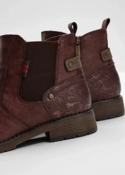 Mustang High Heels|Gefütterte Winterschuhe^Chelsea-Boots bordeaux