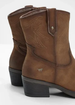 Mustang High Heels|Stiefeletten^Cowboy Stiefelette braun