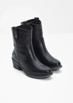 Mustang Stiefeletten|High Heels^Cowboy Stiefelette schwarz