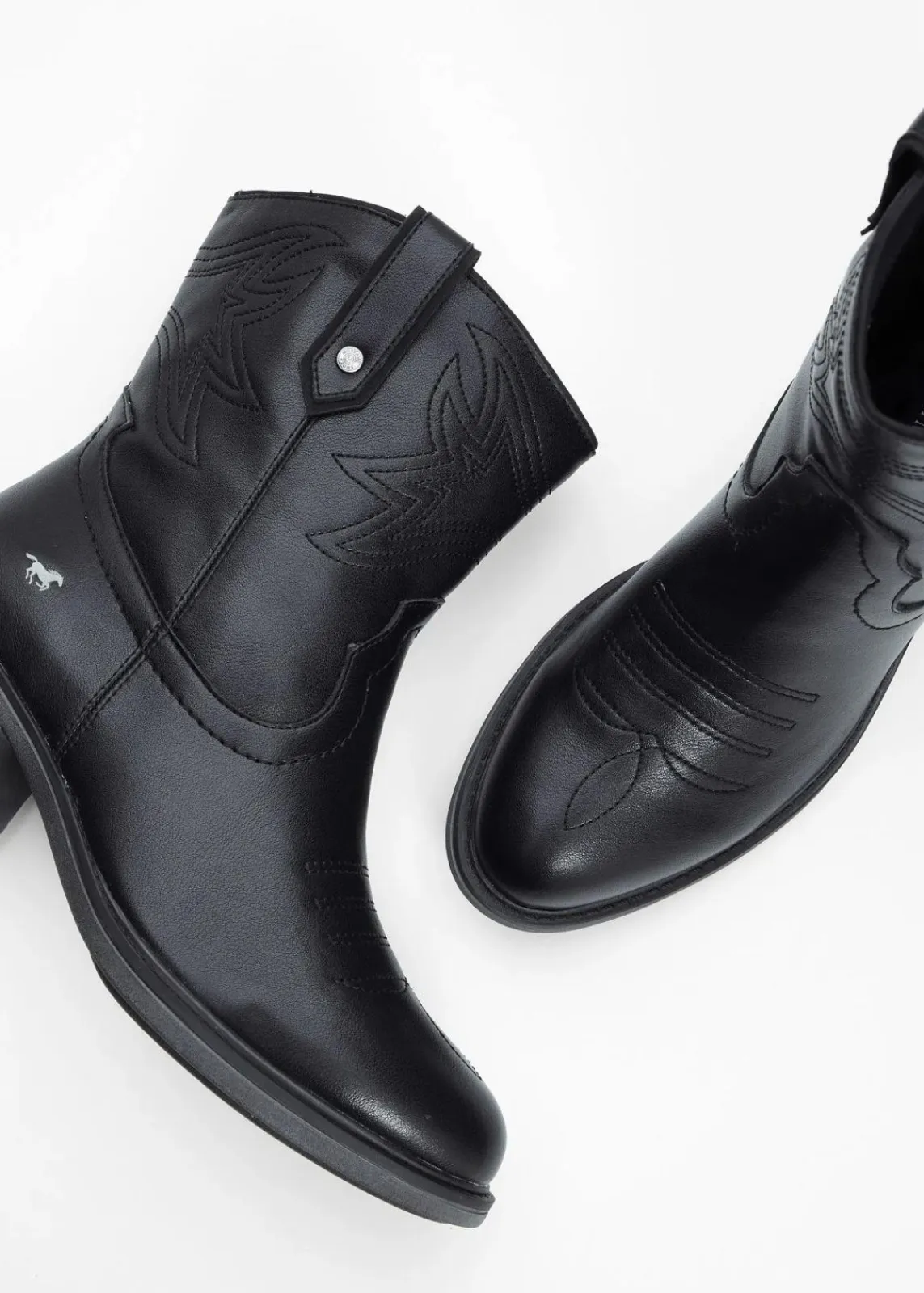 Mustang Stiefeletten|High Heels^Cowboy Stiefelette schwarz