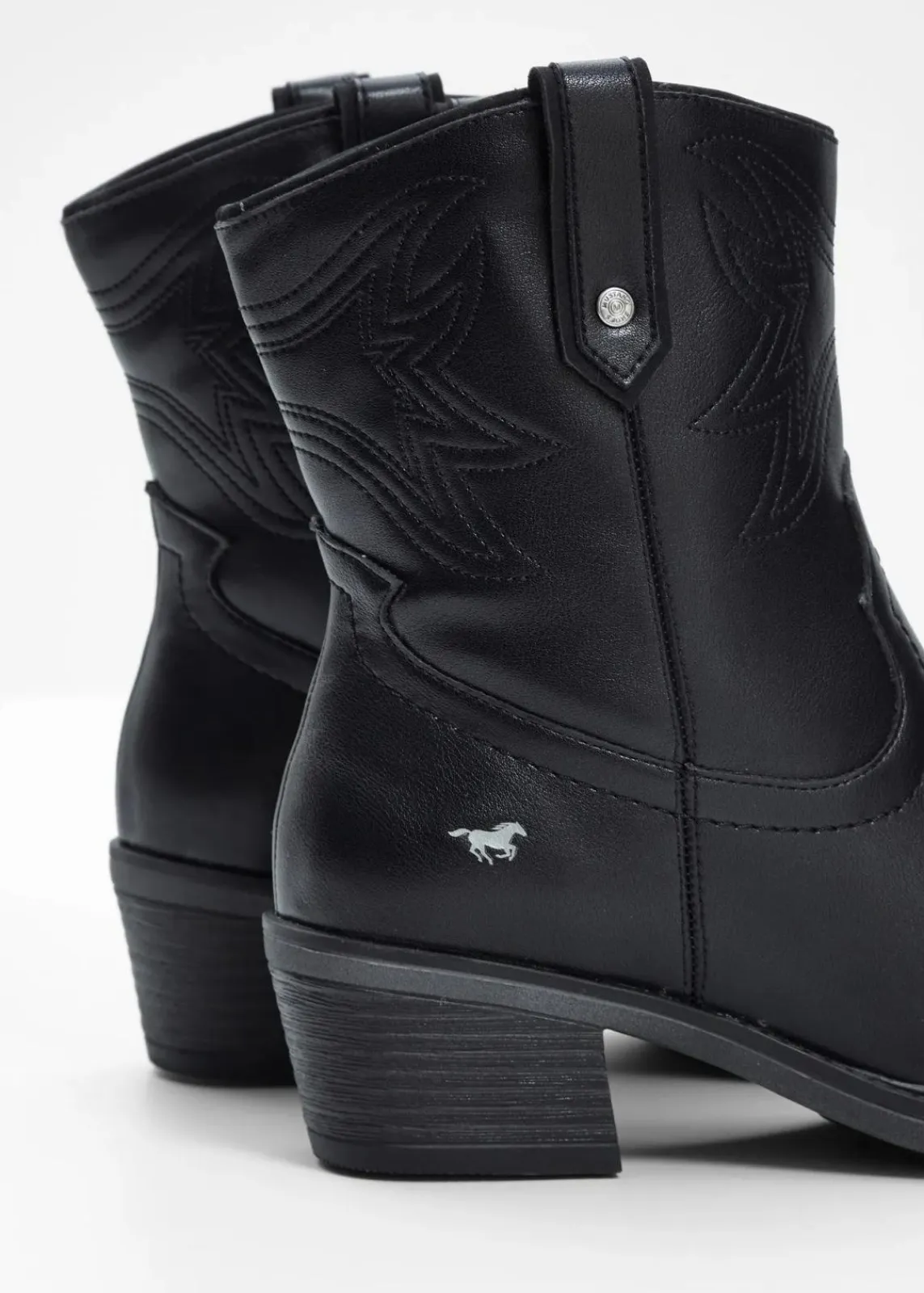 Mustang Stiefeletten|High Heels^Cowboy Stiefelette schwarz