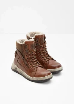 Mustang High Heels|Gefütterte Winterschuhe^High-Top-Sneaker cognac