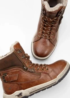 Mustang High Heels|Gefütterte Winterschuhe^High-Top-Sneaker cognac