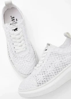 Mustang High Heels|Sneaker^Plateau Sneaker weiß