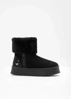 Mustang High Heels|Gefütterte Winterschuhe^Plateau-Boots schwarz