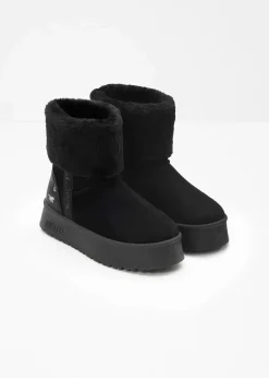 Mustang High Heels|Gefütterte Winterschuhe^Plateau-Boots schwarz