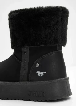 Mustang High Heels|Gefütterte Winterschuhe^Plateau-Boots schwarz