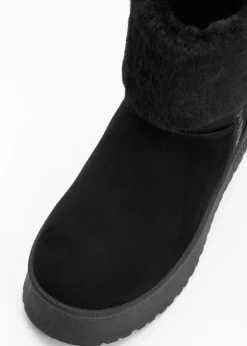 Mustang High Heels|Gefütterte Winterschuhe^Plateau-Boots schwarz