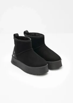 Mustang High Heels|Boots^Plateau-Boots schwarz