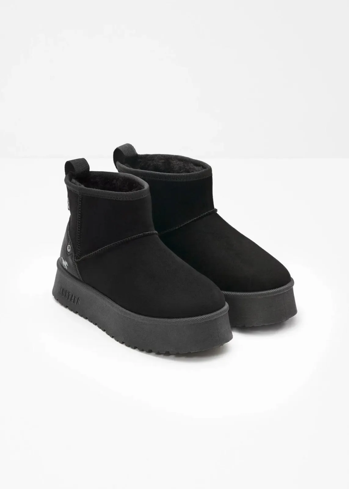 Mustang High Heels|Boots^Plateau-Boots schwarz