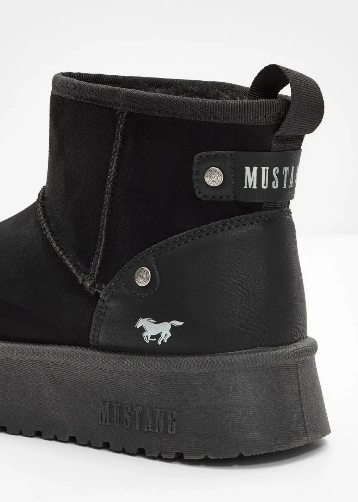 Mustang High Heels|Boots^Plateau-Boots schwarz