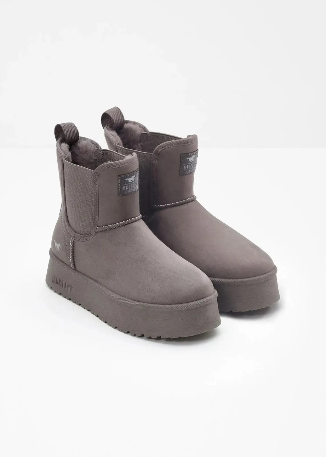 Mustang High Heels|Boots^Plateau-Boots taupe