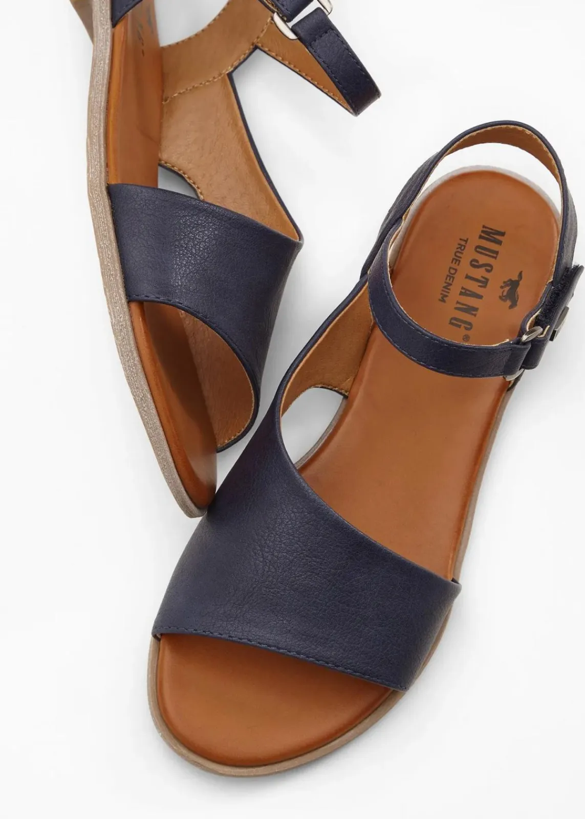 Mustang High Heels|Sommerschuhe^Sandalen dunkelblau