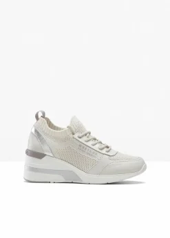 Mustang High Heels|Sneaker^Sneaker mit Keilabsatz graubeige