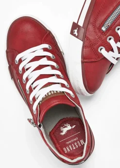 Mustang Sneaker|High Heels^Sneaker mit Reißverschluss rot