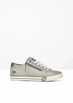 Mustang High Heels|Sneaker^Sneaker mit Reißverschluss hellgrau
