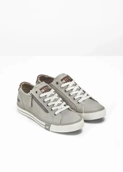 Mustang High Heels|Sneaker^Sneaker mit Reißverschluss hellgrau