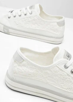 Mustang High Heels|Sneaker^Sneaker mit Spitze weiss