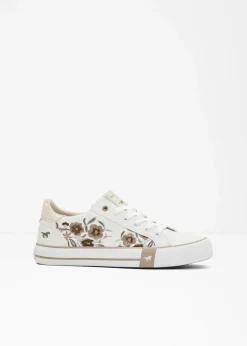 Mustang Sneaker|High Heels^Sneaker mit Stickerei weiß