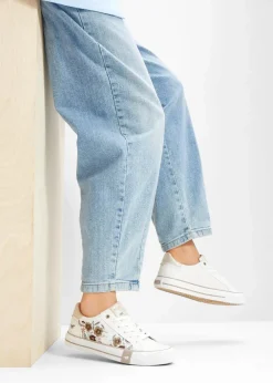Mustang Sneaker|High Heels^Sneaker mit Stickerei weiß