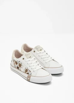 Mustang Sneaker|High Heels^Sneaker mit Stickerei weiß