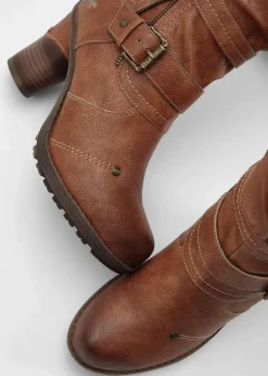 Mustang Stiefel|Gefütterte Winterschuhe^Stiefel cognac
