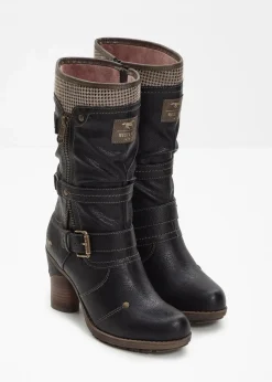 Mustang Stiefel|Gefütterte Winterschuhe^Stiefel schwarz