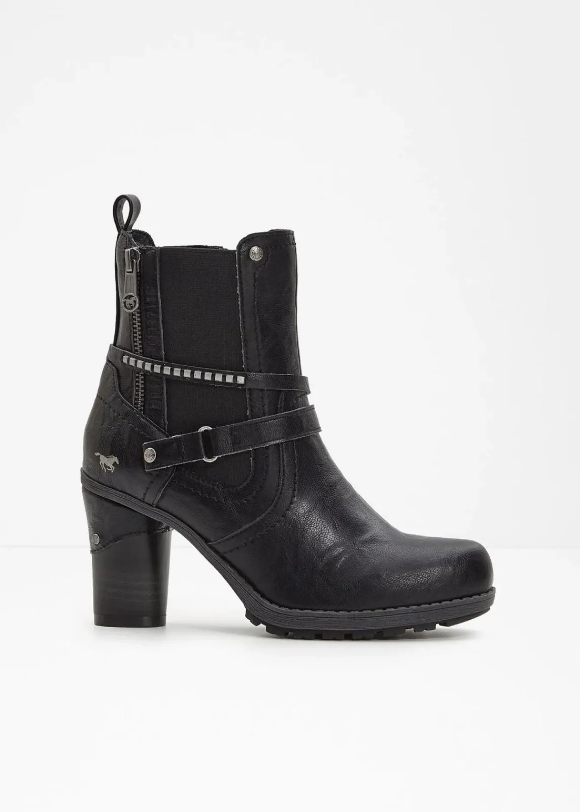 Mustang High Heels|Gefütterte Winterschuhe^Stiefelette schwarz