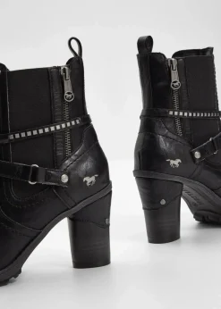 Mustang High Heels|Gefütterte Winterschuhe^Stiefelette schwarz