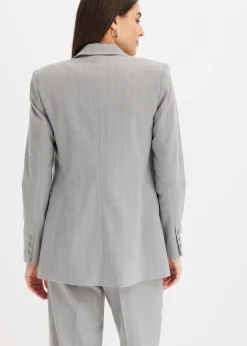 bonprix Blazer^Nadelstreifen Blazer grau/beige gestreift