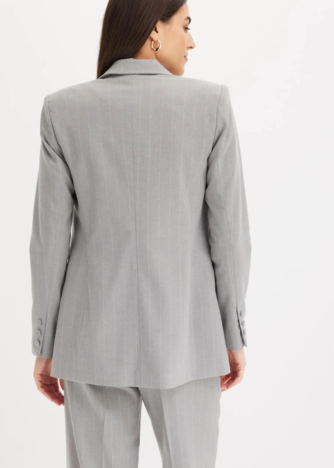bonprix Blazer^Nadelstreifen Blazer grau/beige gestreift