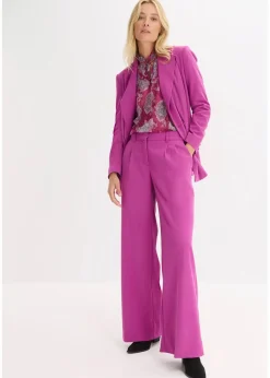 bonprix Bekleidung·Kleider|Hosen^Nadelstreifen Marlenehose dunkelfuchsia