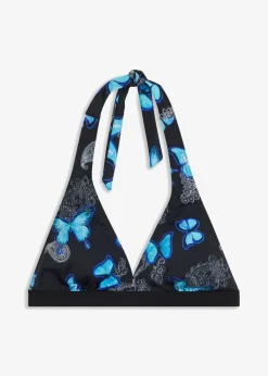 bonprix Nachhaltigere Materialien|Mix & Match^Neckholder Bikini Oberteil schwarz/blau