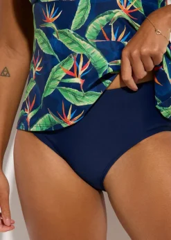 bonprix Nachhaltigere Materialien|Tankinis^Neckholder Tankini (2-tlg.Set) dunkelblau floral