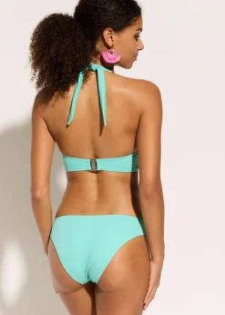 bonprix Nachhaltigere Materialien|Bikinis^Neckholder-Bikini mit Raffung (2-tlg.Set) aqua