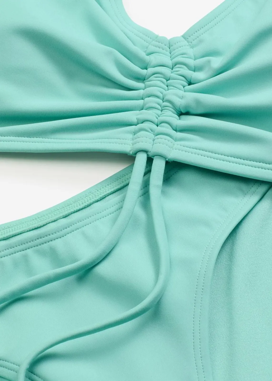 bonprix Nachhaltigere Materialien|Bikinis^Neckholder-Bikini mit Raffung (2-tlg.Set) aqua