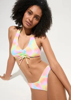 bonprix Nachhaltigere Materialien|Bikinis^Neckholder-Bikini mit Raffung (2-tlg.Set) bunt