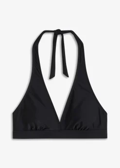 bonprix Nachhaltigere Materialien|Mix & Match^Neckholder-Bikinioberteil mit V-Ausschnitt schwarz
