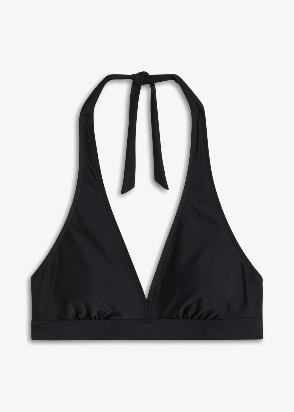 bonprix Nachhaltigere Materialien|Mix & Match^Neckholder-Bikinioberteil mit V-Ausschnitt schwarz